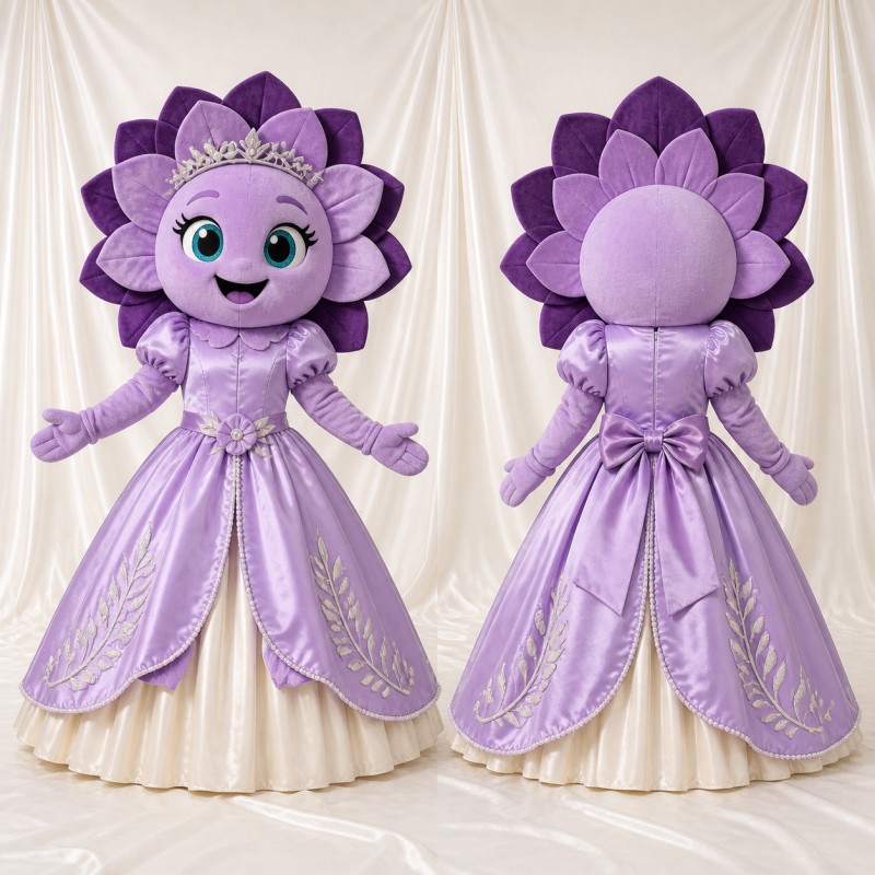 Flower Princess Mascot Costume Full Body for Adults School Events