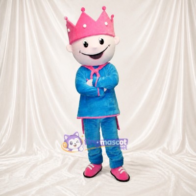 Crowned Girl Mascot Costume Full Body for Adults School Events