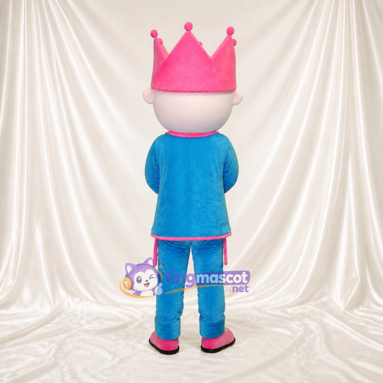 Crowned Girl Mascot Costume Full Body for Adults School Events Crowned Girl Mascot Costume Full Body for Adults School Events