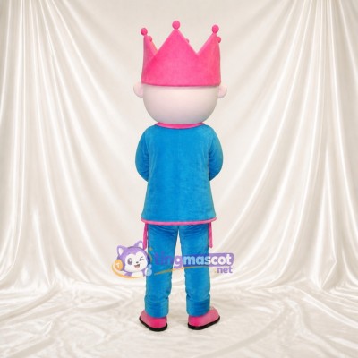 Crowned Girl Mascot Costume Full Body for Adults School Events