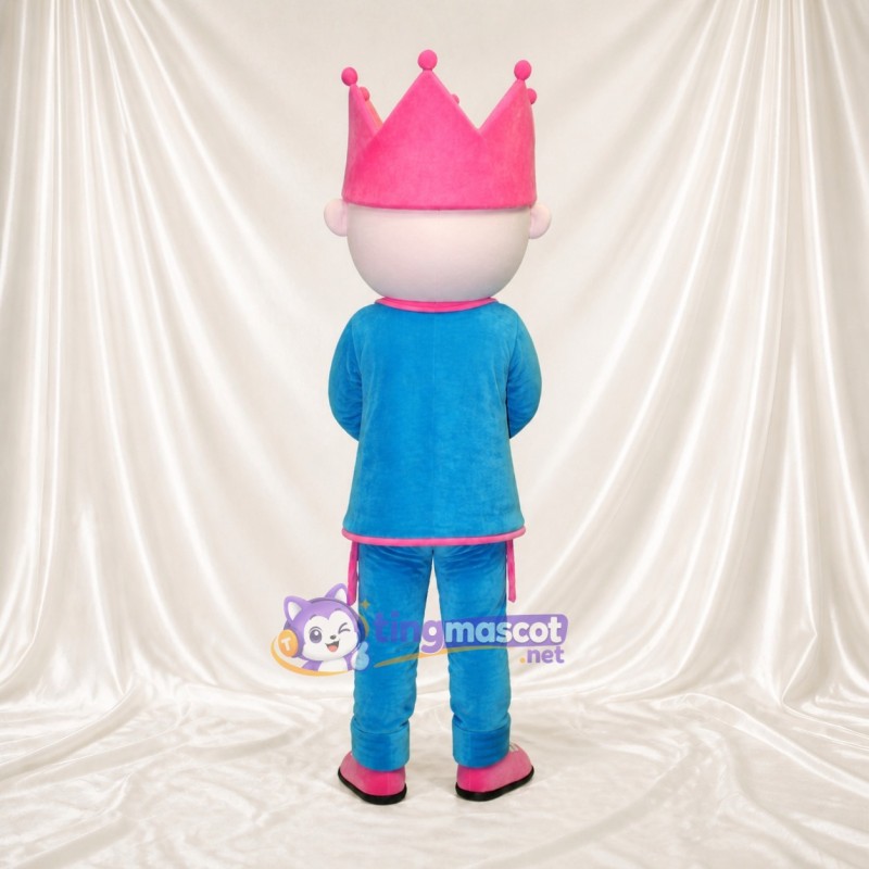 Crowned Girl Mascot Costume Full Body for Adults School Events