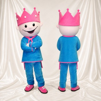Crowned Girl Mascot Costume Full Body for Adults School Events