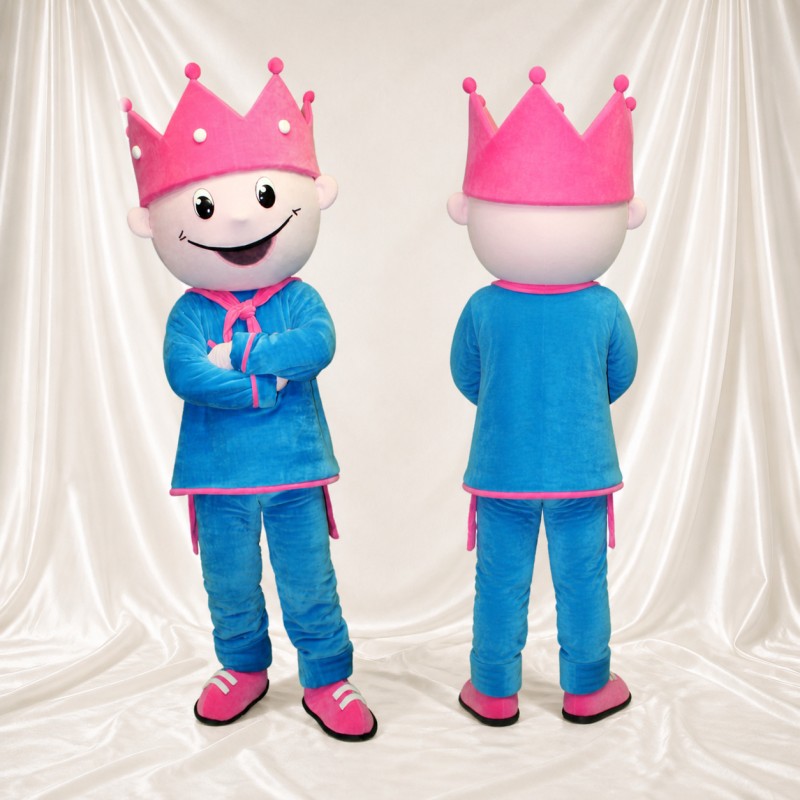 Crowned Girl Mascot Costume Full Body for Adults School Events