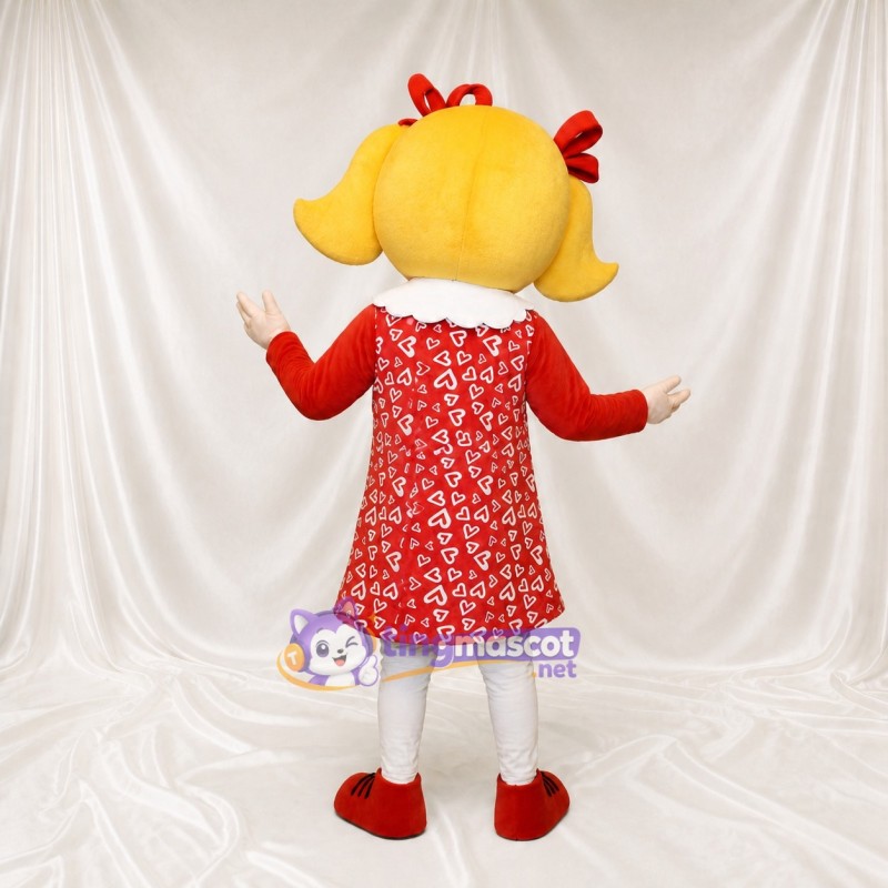 Cartoon Girl Mascot Costume Full Body for Adults School Events