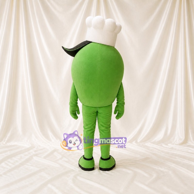 Pea Chef Mascot Costume Full Body for Adults Promotions