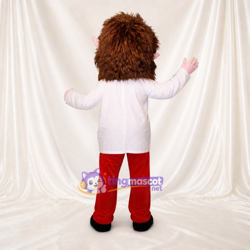 White Cartoon Boy Mascot Costume Full Body for Adults School Events