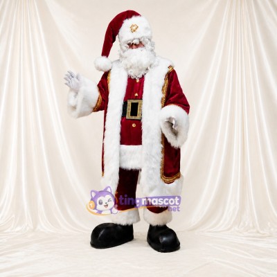 Ancien des Fêtes Costume de mascotte intégral pour adultes Noël