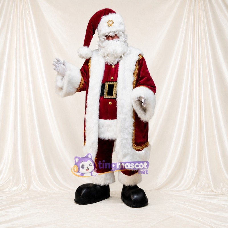 Ancien des Fêtes Costume de mascotte intégral pour adultes Noël