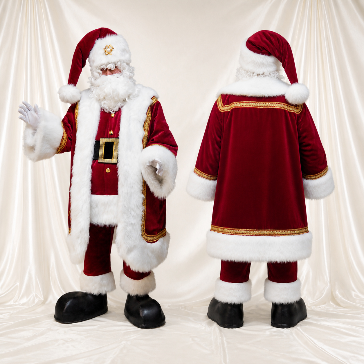 Ancien des Fêtes Costume de mascotte intégral pour adultes Noël