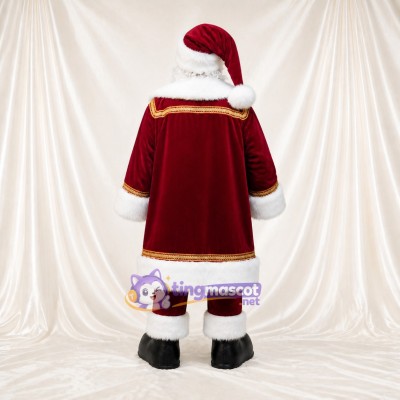 Ancien des Fêtes Costume de mascotte intégral pour adultes Noël