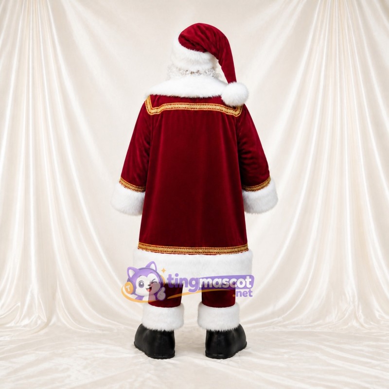Ancien des Fêtes Costume de mascotte intégral pour adultes Noël