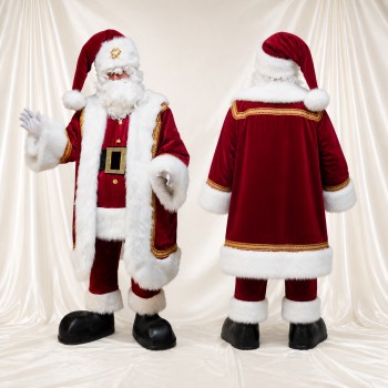 Ancien des Fêtes Costume de mascotte intégral pour adultes Noël