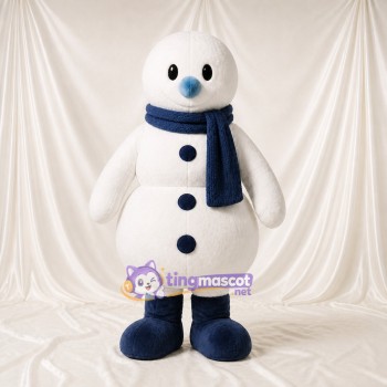 Bonhomme de Neige Fantasque Sculpté Costume de mascotte intégral pour adultes Événements scolaires
