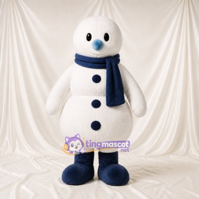 Bonhomme de Neige Fantasque Sculpté Costume de mascotte intégral pour adultes Événements scolaires