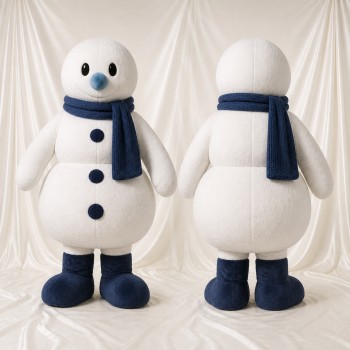 Bonhomme de Neige Fantasque Sculpté Costume de mascotte intégral pour adultes Événements scolaires