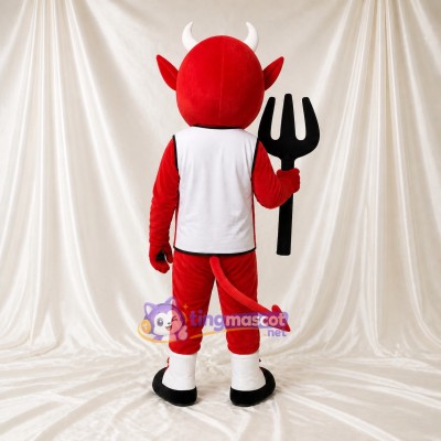 Devil Athlete Mascot Costume Full Body for Adults Sports Events