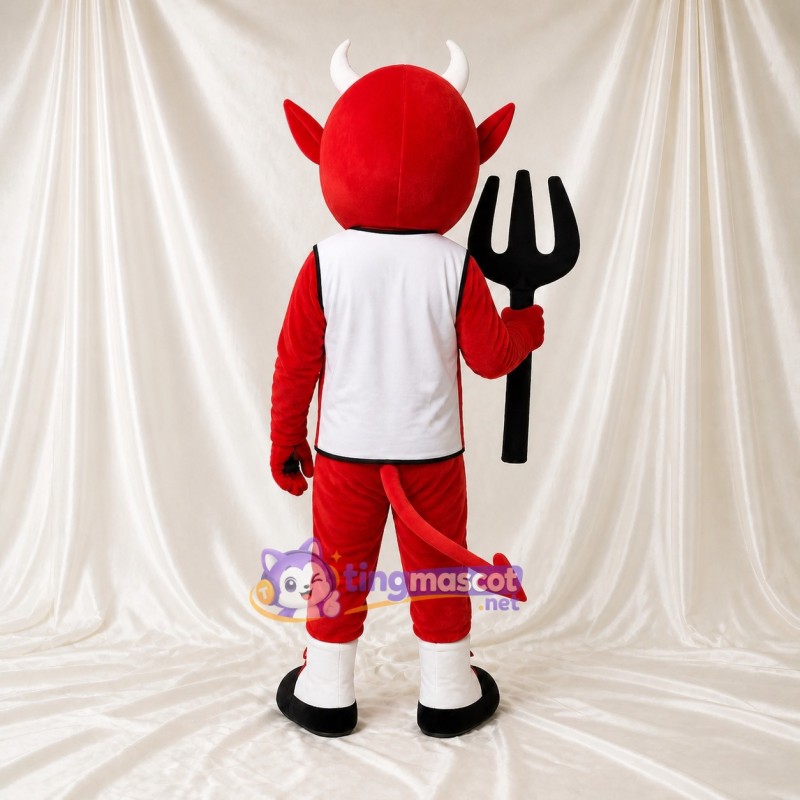 Devil Athlete Mascot Costume Full Body for Adults Sports Events