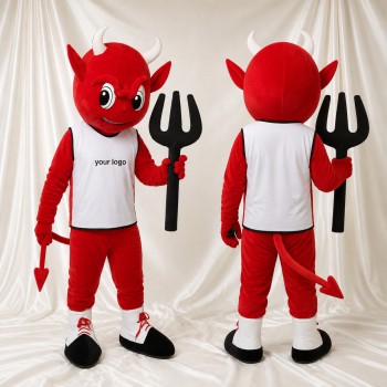 Devil Athlete Mascot Costume Full Body for Adults Sports Events