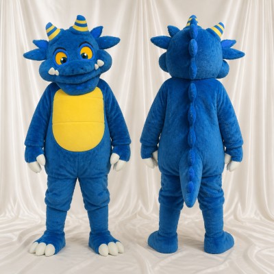 Construction Dragon Mascot Costume Full Body for Adults School Events