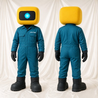 Robot Worker Mascot Costume Full Body for Adults Promotions