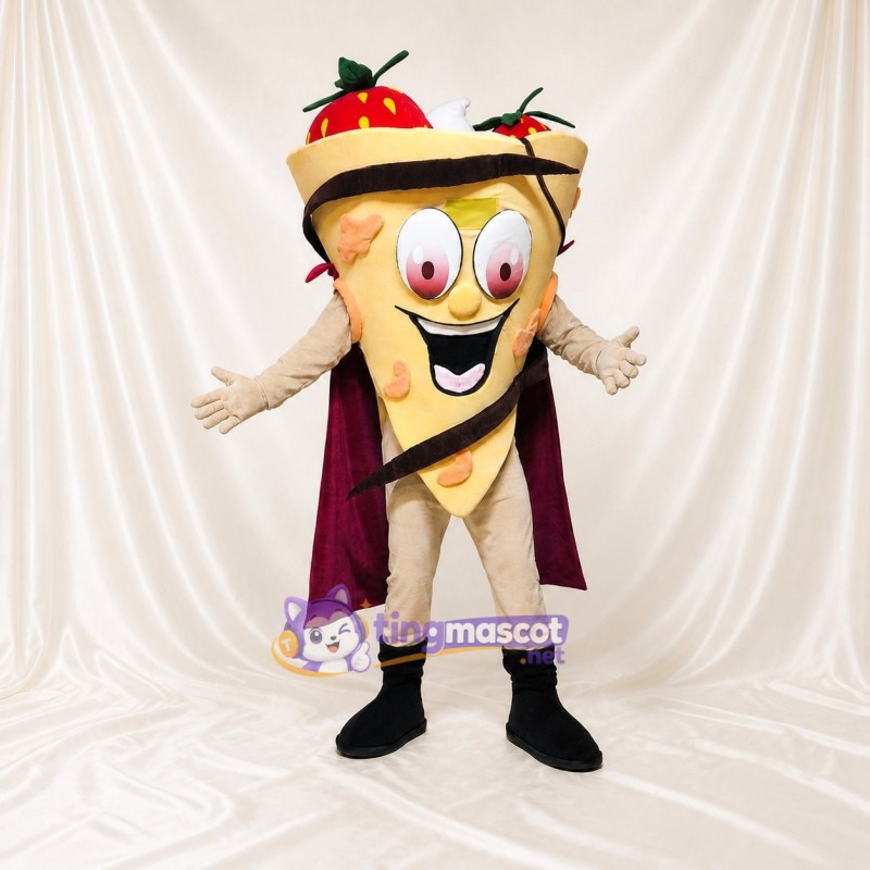Tan Pizza Slice Mascot Costume Full Body for Adults Food Events