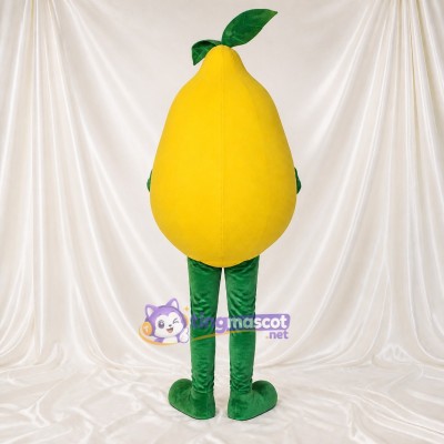 Yellow Pear Mascot Costume Full Body for Adults Food Events