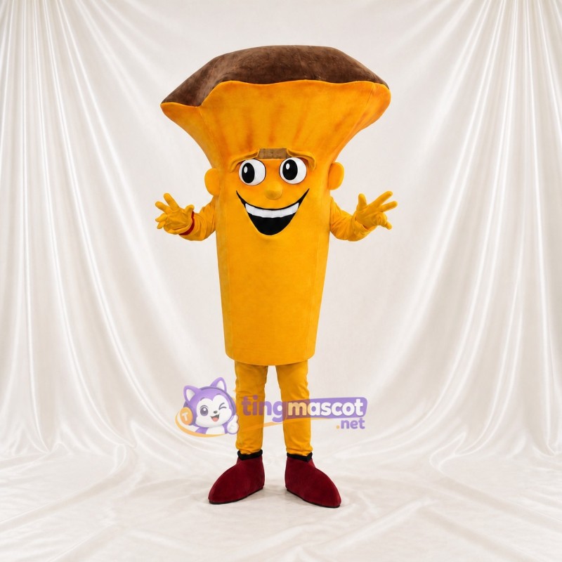 Orange Mushroom Mascot Costume Full Body for Adults Food Events
