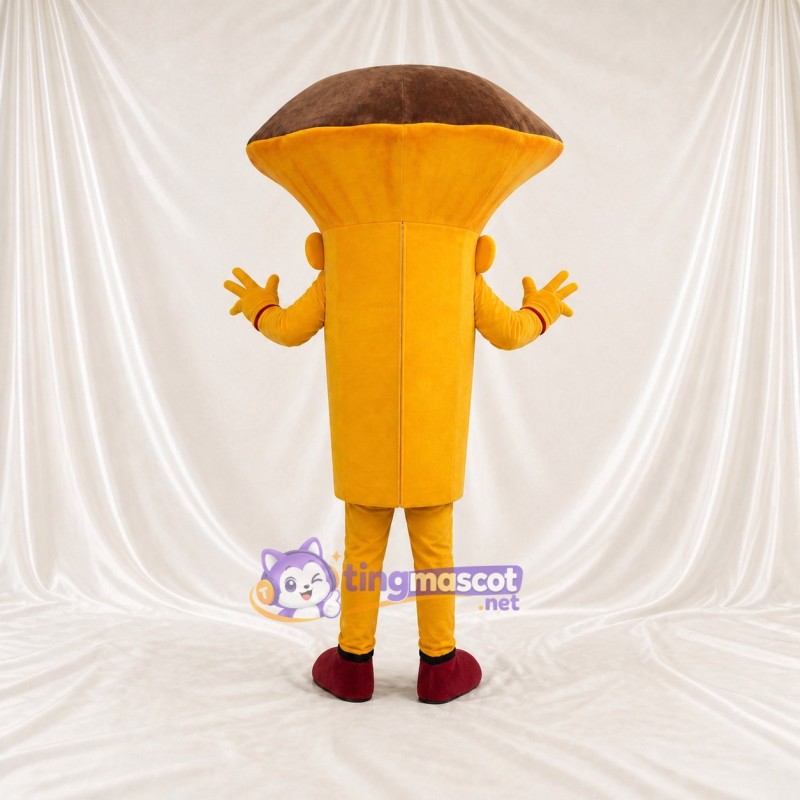 Orange Mushroom Mascot Costume Full Body for Adults Food Events