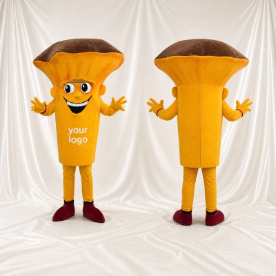 Orange Mushroom Mascot Costume Full Body for Adults Food Events