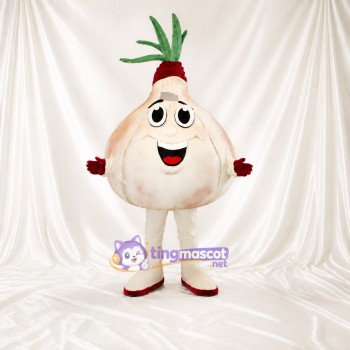 Ail Blanc Costume de mascotte intégral pour adultes Événements gastronomiques