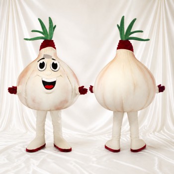 Ail Blanc Costume de mascotte intégral pour adultes Événements gastronomiques