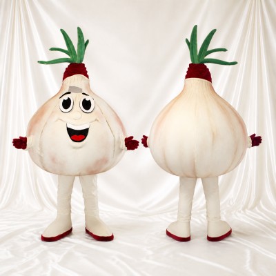 Ail Blanc Costume de mascotte intégral pour adultes Événements gastronomiques