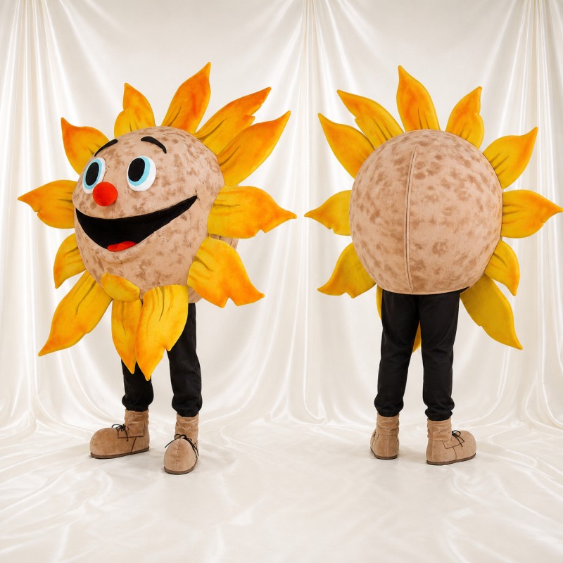Tournesol Costume de mascotte intégral pour adultes Événements gastronomiques