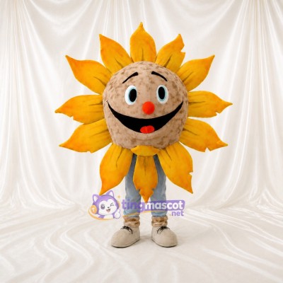 Tan Tournesol Costume de mascotte intégral pour adultes Événements gastronomiques
