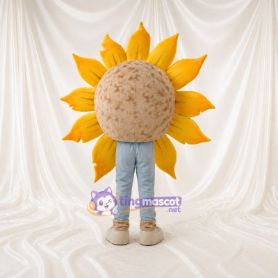 Tan Tournesol Costume de mascotte intégral pour adultes Événements gastronomiques
