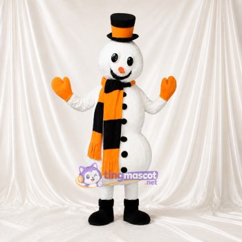 Bonhomme de Neige Fantastique Sculpté Blanc Costume de mascotte intégral pour adultes Événements scolaires