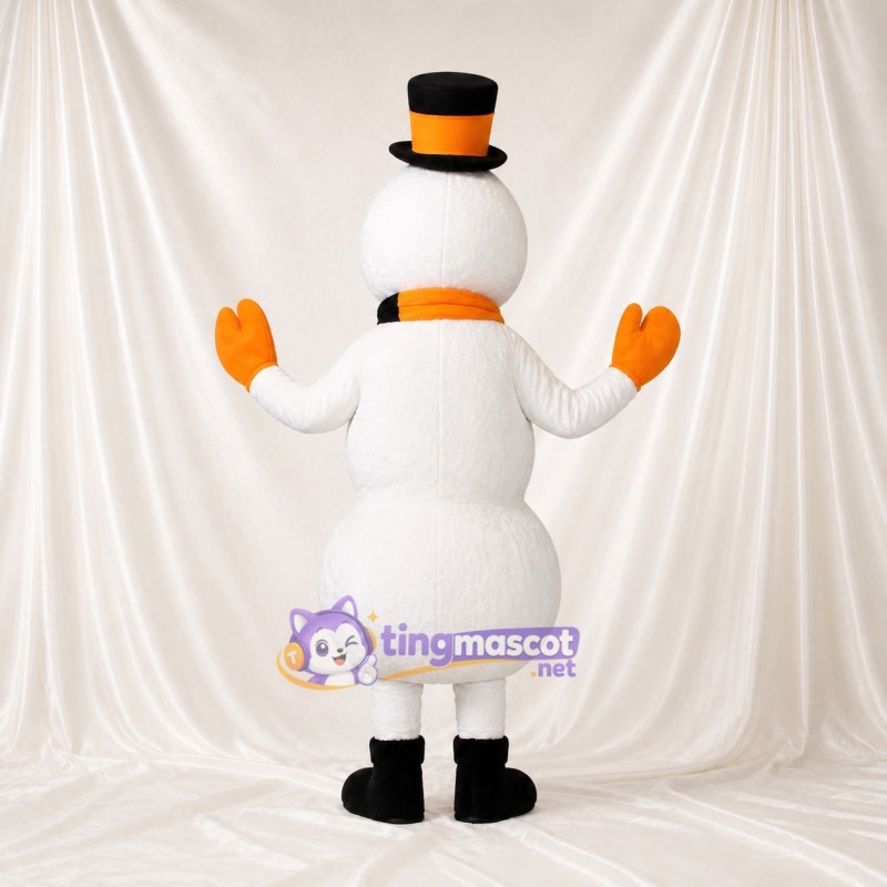 Bonhomme de Neige Fantastique Sculpté Blanc Costume de mascotte intégral pour adultes Événements scolaires