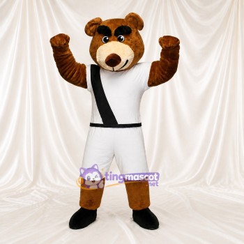 Ours des Arts Martiaux Costume de mascotte intégral pour adultes Événements sportifs
