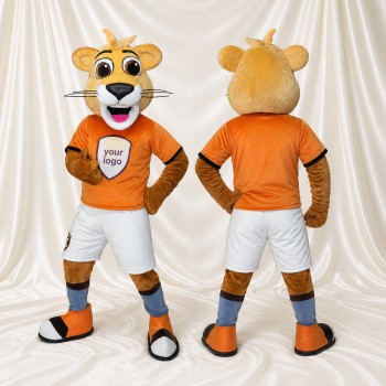 Équipe Athlète cougar en uniforme Costume de mascotte intégral pour adultes Événements sportifs