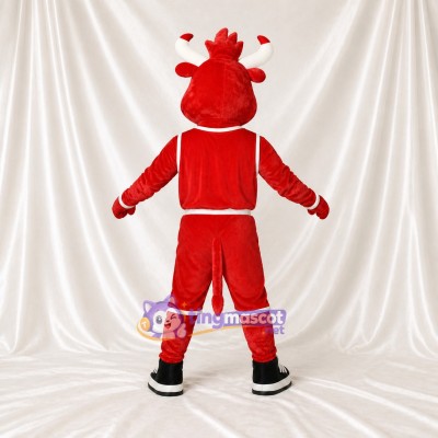 Équipe Athlète taureau en uniforme Costume de mascotte intégral pour adultes Événements sportifs