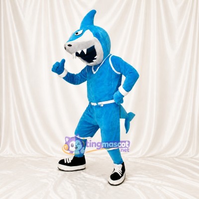 Athlète Requin en Uniforme d'Équipe Costume de mascotte intégral pour adultes Événements sportifs