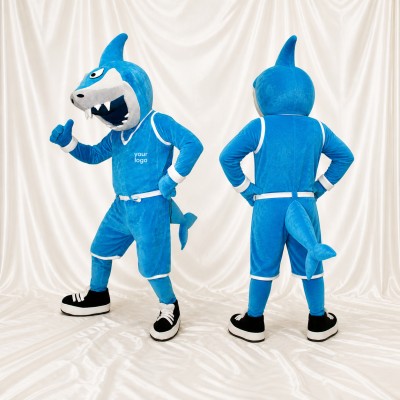 Athlète Requin en Uniforme d'Équipe Costume de mascotte intégral pour adultes Événements sportifs