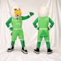 Aigle athlète en uniforme d'équipe blanc Costume de mascotte intégral pour adultes Sports