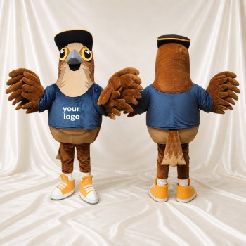 Aigle Athlète en Uniforme d'Équipe Brun Costume de mascotte intégral pour adultes Sports
