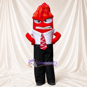 Fire Character Mascot Costume Full Body for Adults School Events