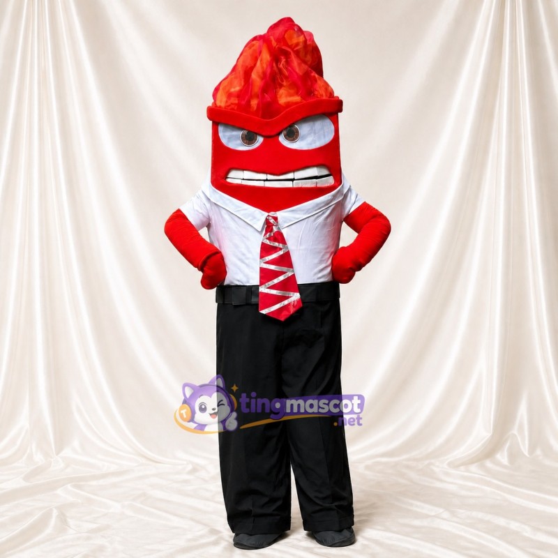 Fire Character Mascot Costume Full Body for Adults School Events