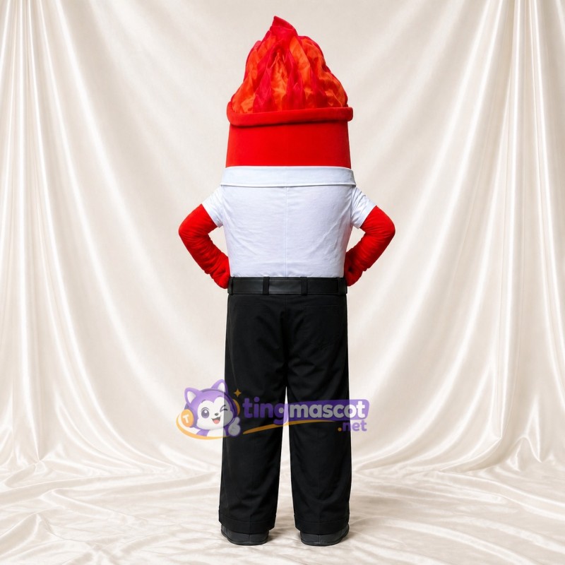 Fire Character Mascot Costume Full Body for Adults School Events