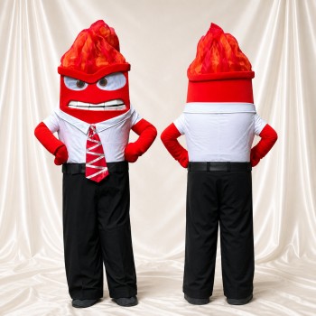 Fire Character Mascot Costume Full Body for Adults School Events