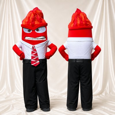 Fire Character Mascot Costume Full Body for Adults School Events