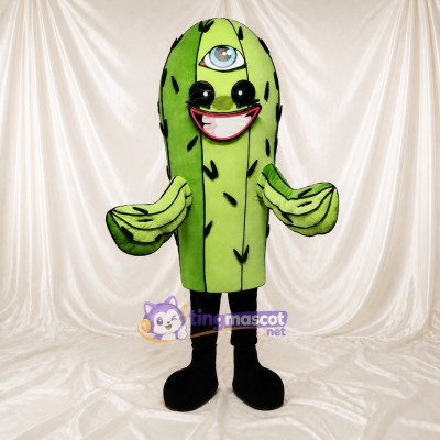Green Cactus Mascot Costume Full Body for Adults Food Events